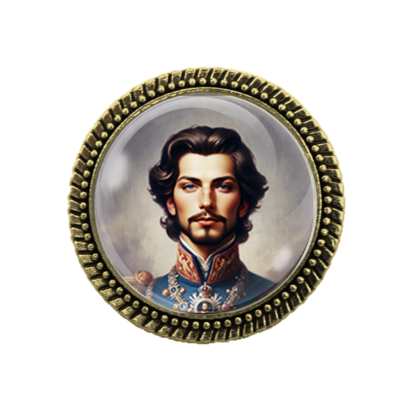 Erleben Sie königliche Eleganz mit der 'Wiggal' Brosche - erhältlich bei Glubbal.shop